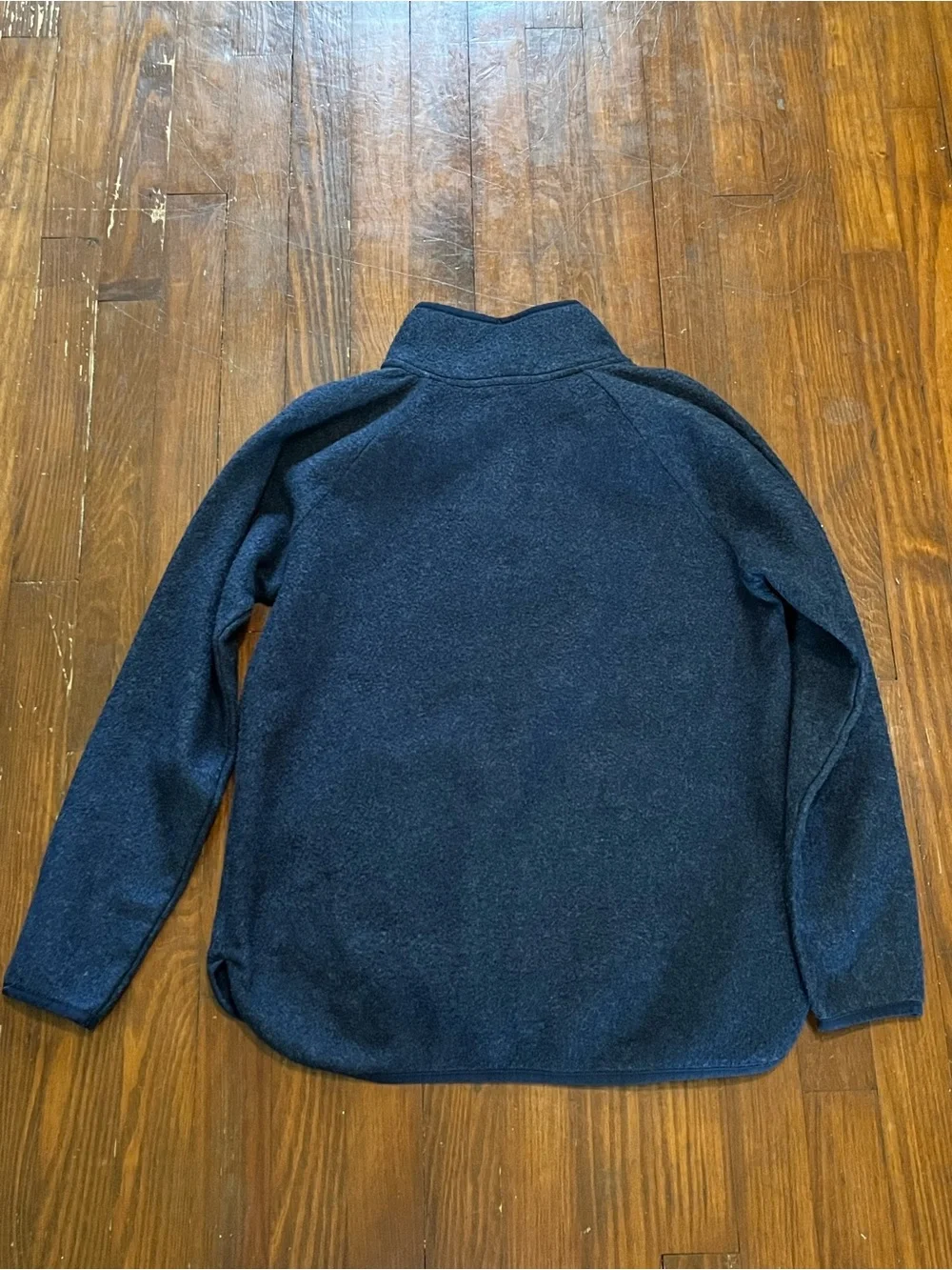 Women’s Quarter-Zip Pullover Two Tone Fleece Sweater - Navy